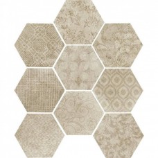 Керамогранит матовая Riabita il Cotto 10472513 Esagona Fabric Natural 28x24 10.5мм  бежевый Serenissima Cir