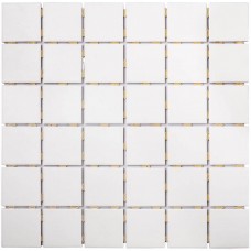 Мозаика матовая Homework JWB60340 White Antislip (4.8x4.8) 31x31 6мм  белый Starmosaic