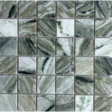 Мозаика глянцевая Wild Stone JMST2501 Green Marble (4.8x4.8) 31x31 7мм  зеленый Starmosaic