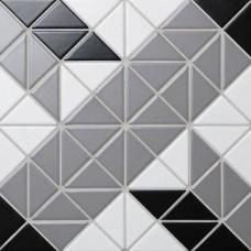 Мозаика матовая Albion Tr2-Cl-Tbl2 Carpet Grey 26x26 6мм  белый Starmosaic