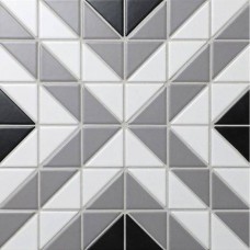 Мозаика матовая Albion Tr2-Cl-Sq2 Cube Grey 28x28 6мм  белый Starmosaic