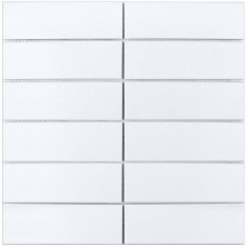 Мозаика матовая Brick & Metro V-VW56000 (14.7x4.7) 30x30 6мм  белый Starmosaic