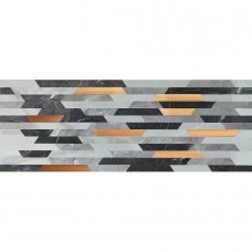 Декор глянцевая Brainstorm Grey Dec 90x33 10мм  серый Tubadzin