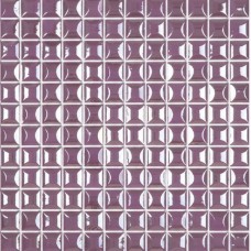 Мозаика глянцевая Edna Purple Пурпурный (на сетке) (2.3x2.3) 32x32 4мм  фиолетовый Vidrepur