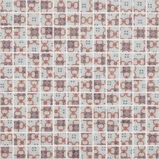 Мозаика матовая Ornament № 4503 (на сетке) 32x32 4мм  серый Vidrepur