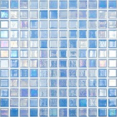 Мозаика глянцевая Shell №552 (2.5x2.5) 32x32 10мм  синий Vidrepur
