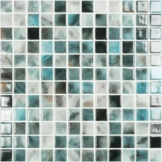 Мозаика глянцевая Nature Air Force № 5606 (на сетке) (2.5x2.5) 32x32 4мм  белый Vidrepur
