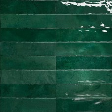 Керамическая плитка глянцевая Nairobi Green 30x8 8.4мм  зеленый Vilar Albaro