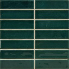 Керамическая плитка глянцевая Nairobi Sticks Green (2.5x10) 20x20 7.8мм  зеленый Vilar Albaro
