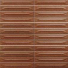 Керамическая плитка матовая Terre Arrow Tandoori 1.5x10 20x20 7.8мм  коричневый Vilar Albaro