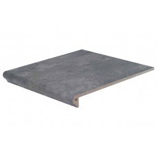 Ступень клинкерная плитка матовая Atrium 243166512/WKS31170 S Dunkelgrau Florentiner-Stufe 32x31 9.5мм  серый Westerwalder