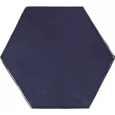 Керамическая плитка глянцевая Zellige 122085 Hexa Cobalt 12x11 8.5мм  синий WOW