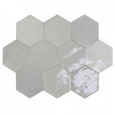 Керамическая плитка глянцевая Zellige 122079 Hexa Grey 12x11 8.5мм  бежевый WOW