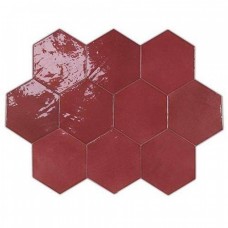 Керамическая плитка глянцевая Zellige 122084 Hexa Wine 12x11 8.5мм  зеленый WOW