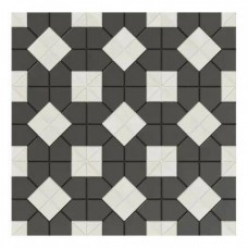 Керамогранит матовая Tesserae 130013 Suit B&W Plus 28x28 10мм  черный WOW