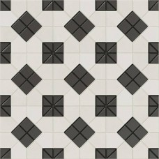 Керамогранит матовая Tesserae 130012 Suit B&W 28x28 10мм  черный WOW