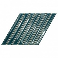 Керамическая плитка глянцевая Spike Bars 135024 B Peacock Blue Gloss 26x15 10.5мм  синий WOW