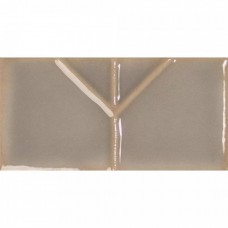 Декор глянцевая Yoko 134632 Origami Pewter 13x6 9.5мм  серый WOW