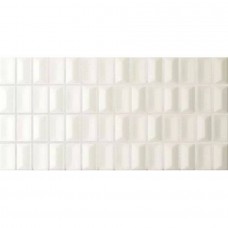 Керамическая плитка матовая 3D Bars 135537 Diamond Quartz Matt 25x13 8мм  белый WOW