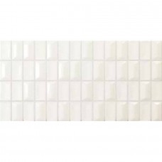 Керамическая плитка глянцевая 3D Bars 135538 Diamond Quartz Gloss 25x13 8мм  белый WOW