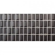 Керамическая плитка матовая 3D Bars 135539 Diamond Onix Matt 25x13 8мм  черный WOW