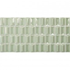 Керамическая плитка глянцевая 3D Bars 135541 Diamond Jade Gloss 25x13 8мм  зеленый WOW