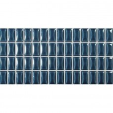 Керамическая плитка глянцевая 3D Bars 135552 Bevel Sapphire Gloss 25x13 8мм  синий WOW