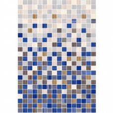 Керамическая плитка глянцевая Гламур 2С Mix 40x28 9мм  синий Керамин