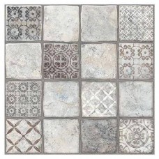 Керамогранит матовая Карфаген 1Д серый Декор 40x40 8мм  Керамин