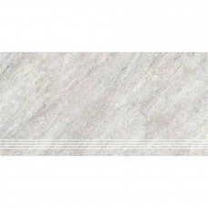 Ступень матовая Кварцит 7 60x30 10мм  серый Керамин