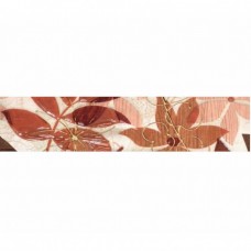 Бордюр глянцевая Гербарий 3Шб 28x6 10мм  коричневый Керамин