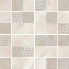 Мозаика глянцевая Onice Perla Mosaic 30x30 9.5мм  бежевый Керлайф