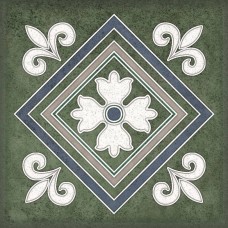 Декор матовая Smalto 924214 Decor 2 Verde 15x15 7мм  многоцветный Керлайф