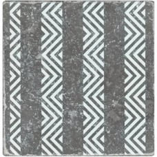 Керамогранит матовая Marble Black Motif №8 10x10 10мм  белый Плитка Антика