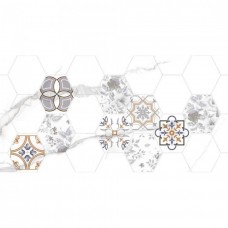 Декор глянцевая Киана TP3670H1 Гексагон Ректификат 60x30 8.5мм  белый Тянь-Шань