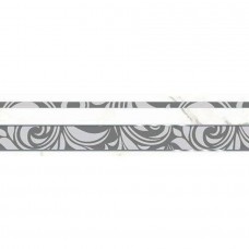Бордюр глянцевая Мартиника G 60x5 9мм  белый Axima