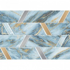 Декор глянцевая Виченца D1 40x28 8мм  синий Axima