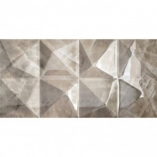 Керамическая плитка глянцевая Нормандия Темная Рельеф 60x30 9мм  коричневый Axima