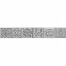 Бордюр матовая Grazia 585581001 Grey Nefertiti 41x6 8мм  серый Azori