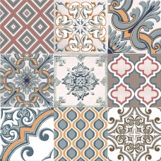 Керамическая плитка матовая Eclipse 505793002 Ornament 42x42 9мм  многоцветный Azori