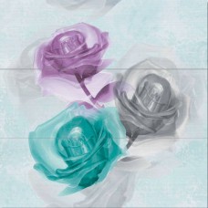 Панно глянцевая Texi Composicion Rosas Amt (к-т 3 шт) 75x75 9мм  двухцветный Azuliber