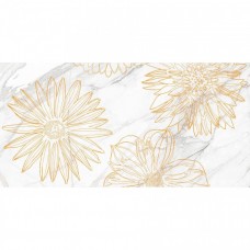 Декор глянцевая Briere Flower 1 60x30 9мм  белый Beryoza Ceramica