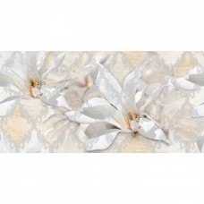 Декор глянцевая Дубай Ромбы и цветы 5 Светло-бежевый 50x25 9мм  бежевый Beryoza Ceramica