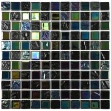 Мозаика глянцевая Bondi Black (2.5x2.5) 30x30 4мм  черный Bonaparte