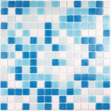 Мозаика глянцевая Aqua 200 (2x2) 33x33 4мм  голубой Bonaparte