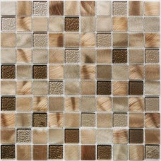 Мозаика глянцевая Titan Bronze (3x3) 32x32 4мм  бежевый Bonaparte