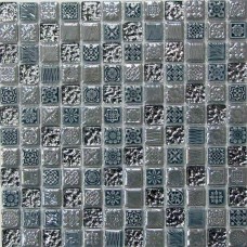 Мозаика глянцевая Morocco (2.3x2.3) 30x30 8мм  синий Bonaparte