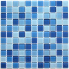 Мозаика глянцевая Navy Blu (2.5x2.5) 30x30 4мм  голубой Bonaparte