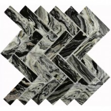 Мозаика глянцевая Hadar Black (3x9.8) 29x27 4.5мм серый Bonaparte Мозаика глянцевая Hadar Black (3x9.8) 29x27 4.5мм серый Bonaparte