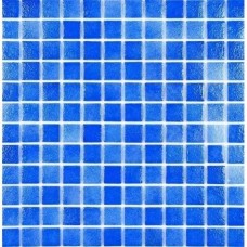 Мозаика глянцевая Atlantis Blue Art (2.4x2.4) 32x32 4мм  голубой Bonaparte